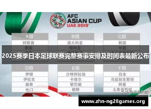 2025赛季日本足球联赛完整赛事安排及时间表最新公布 2025赛季日本足球联赛完整赛事安排及时间表最新公布