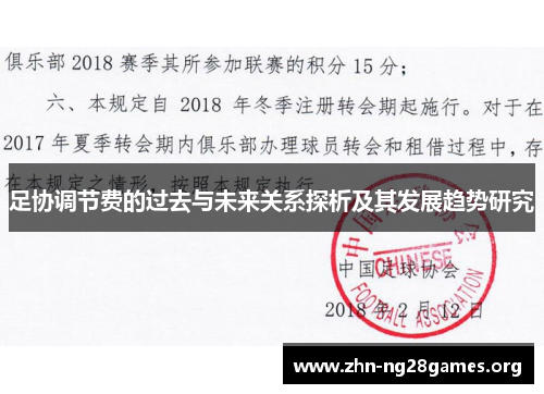 足协调节费的过去与未来关系探析及其发展趋势研究 足协调节费的过去与未来关系探析及其发展趋势研究