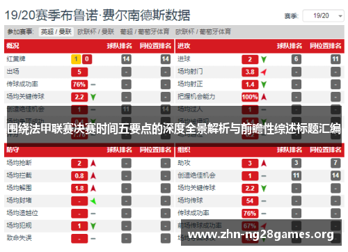 围绕法甲联赛决赛时间五要点的深度全景解析与前瞻性综述标题汇编 围绕法甲联赛决赛时间五要点的深度全景解析与前瞻性综述标题汇编